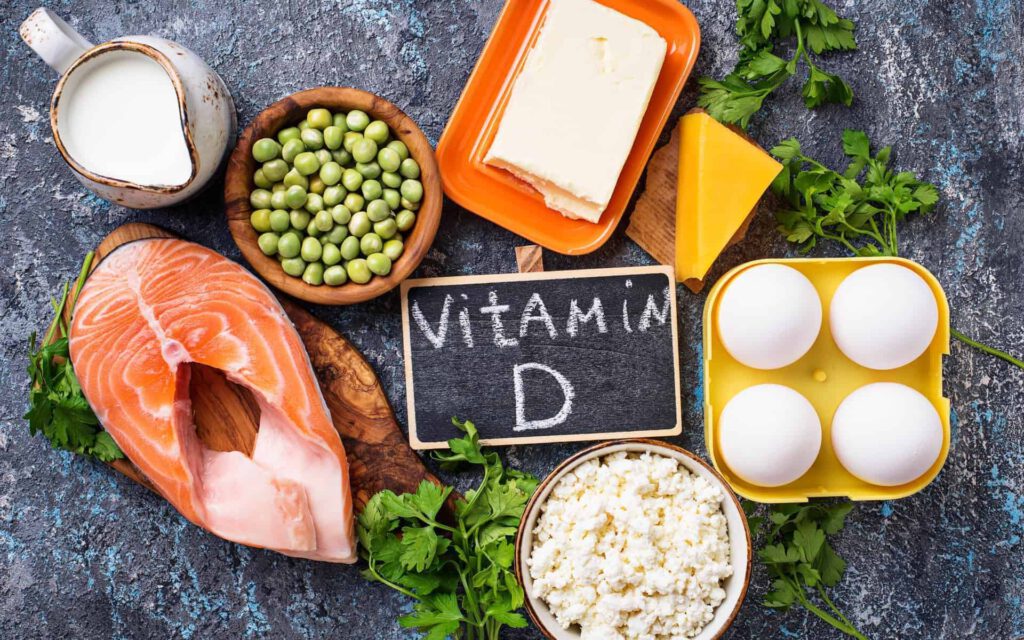 Various foods with vitamin D benefits