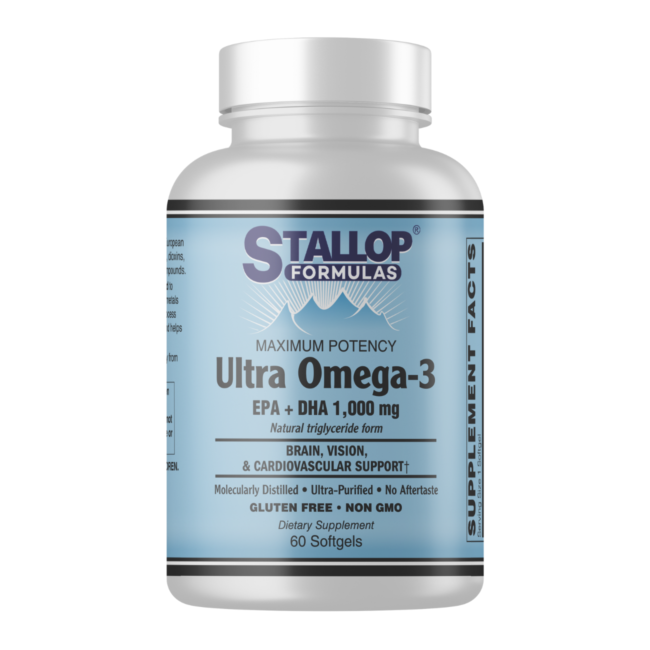 Ultra Omega-3 Fish Oil softgels 60 count Stallop Formulas®