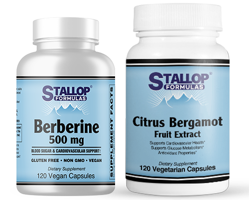 Stallop Formulas HEALTHY CARDIO & GLUCOSE SUPPORT COMBO "A" with Berberine and Citrus Bergamot
