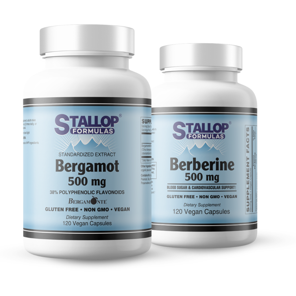 Citrus Bergamot and Berberine 120 count Healthy Cardio and Glucose Support Combo from Stallop Formulas®