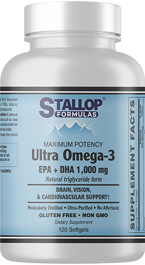 Ultra Omega-3 Fish Oil softgels 120 count Stallop Formulas®
