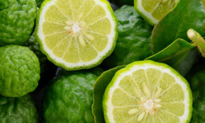 Cut up citrus bergamot fruit