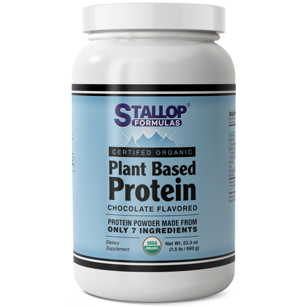 Organic Plant-Based Chocolate Protein Stallop Formulas