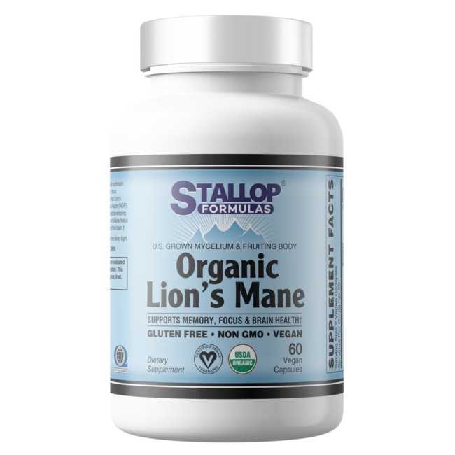 Organic Lion's Mane 60 Capsules from Stallop Formulas®