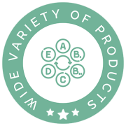 Wide Variety of Products badge